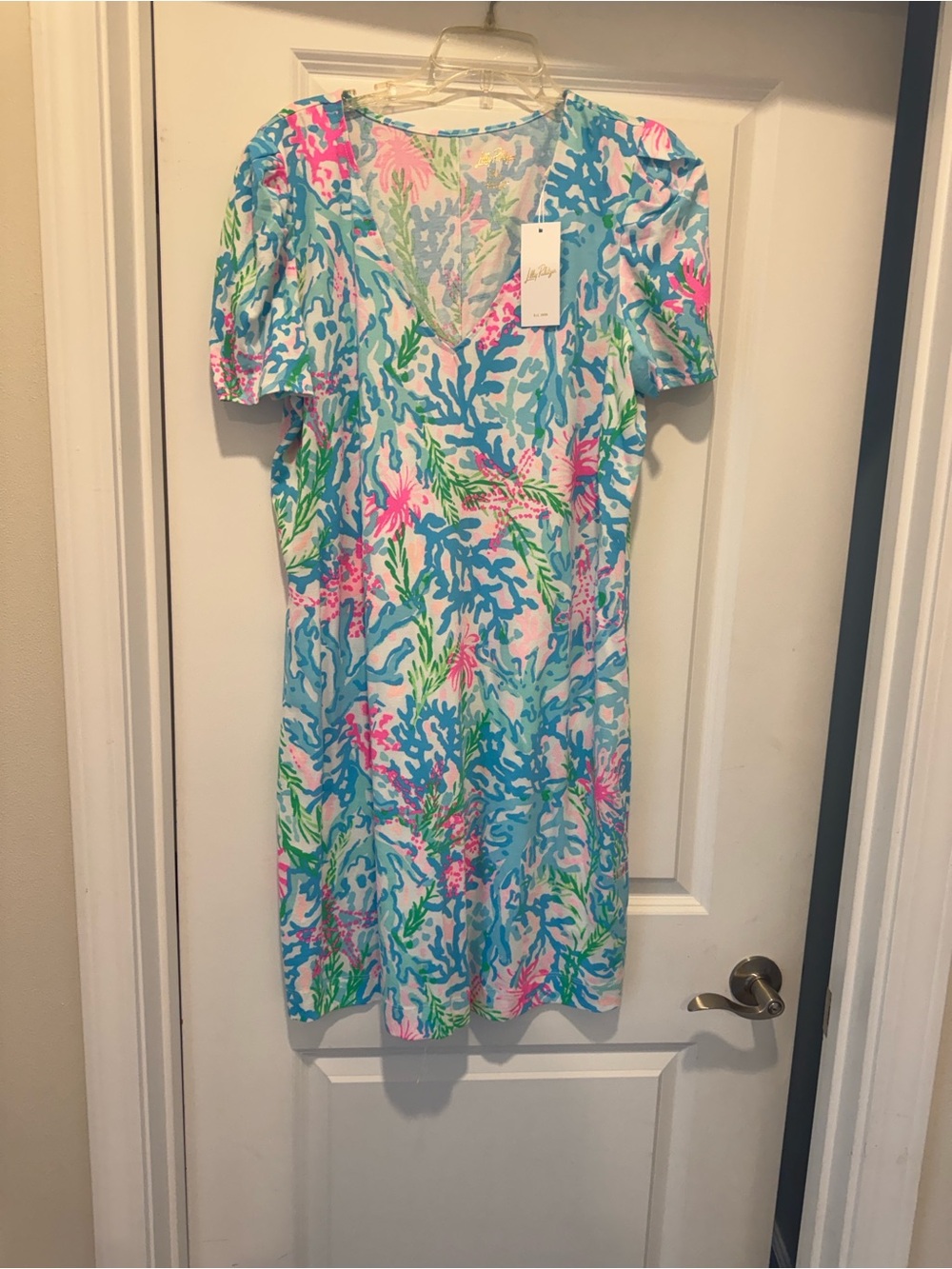 Lilly Pulitzer Multi-Color Coral Bay V-Neck Dress - Picture 6 of 6